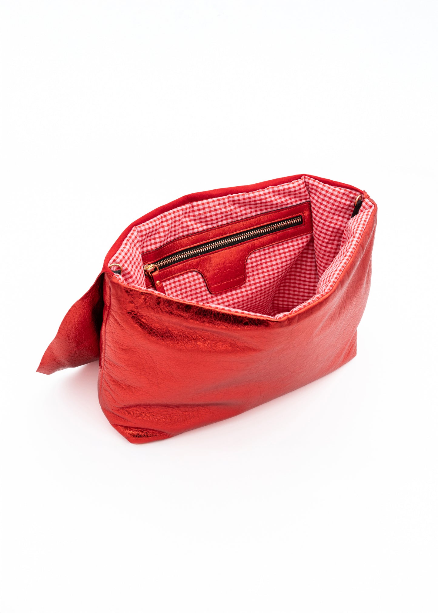 Emilias Leather Big Metal Rojo Metal