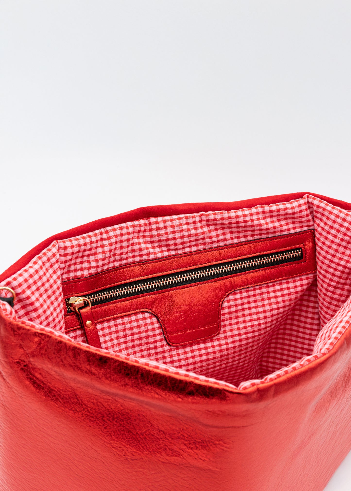 Emilias Leather Big Metal Rojo Metal