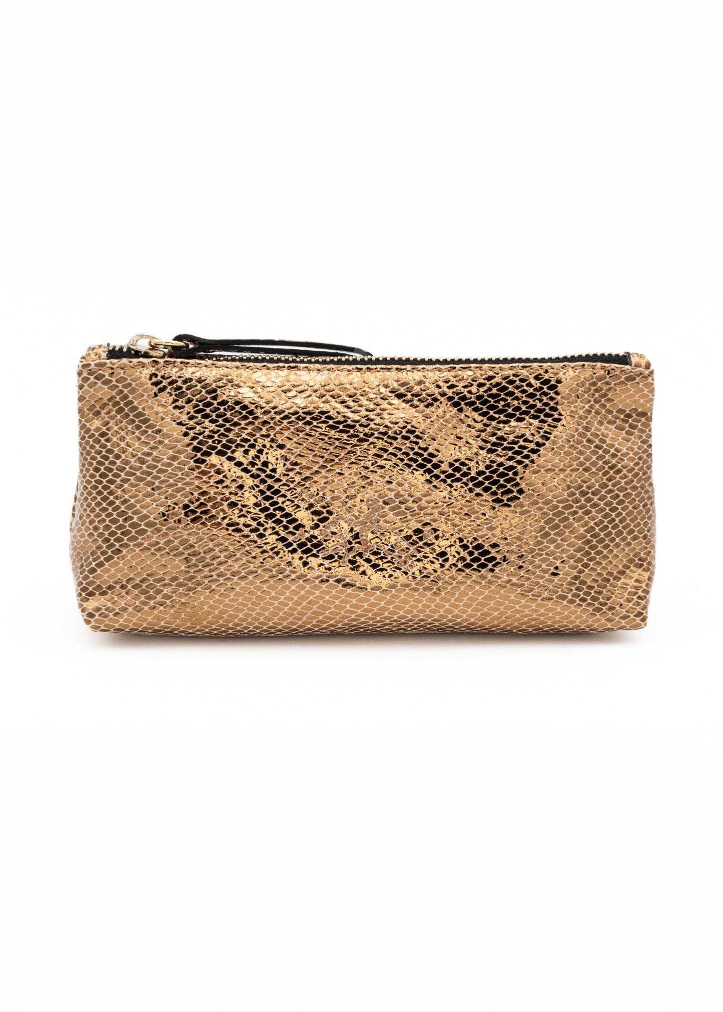 Candy Cane Leather Metal Golden Snake