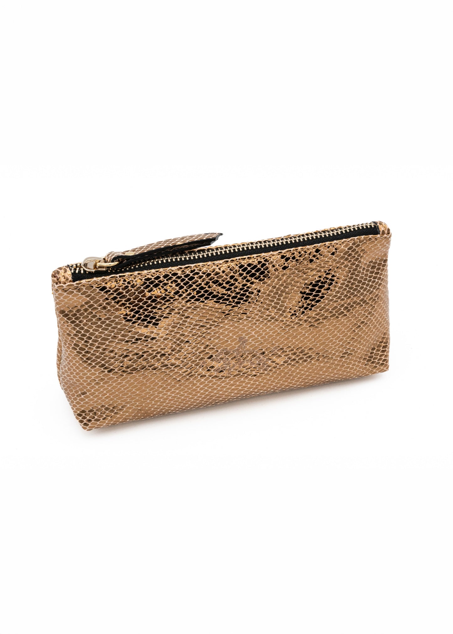 Candy Cane Leather Metal Golden Snake