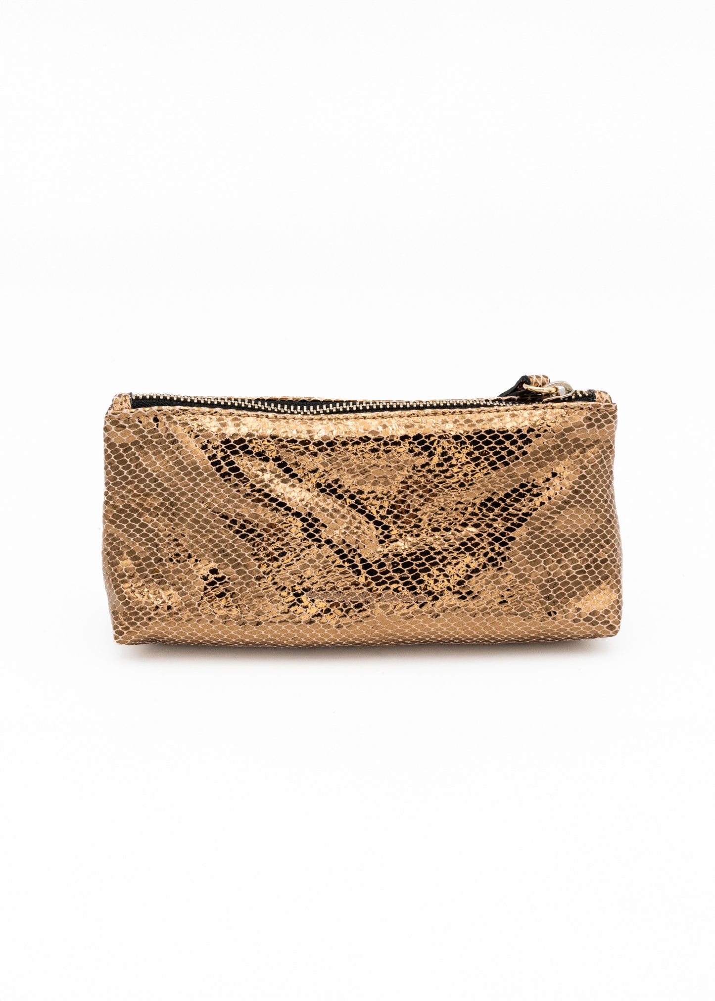 Candy Cane Leather Metal Golden Snake