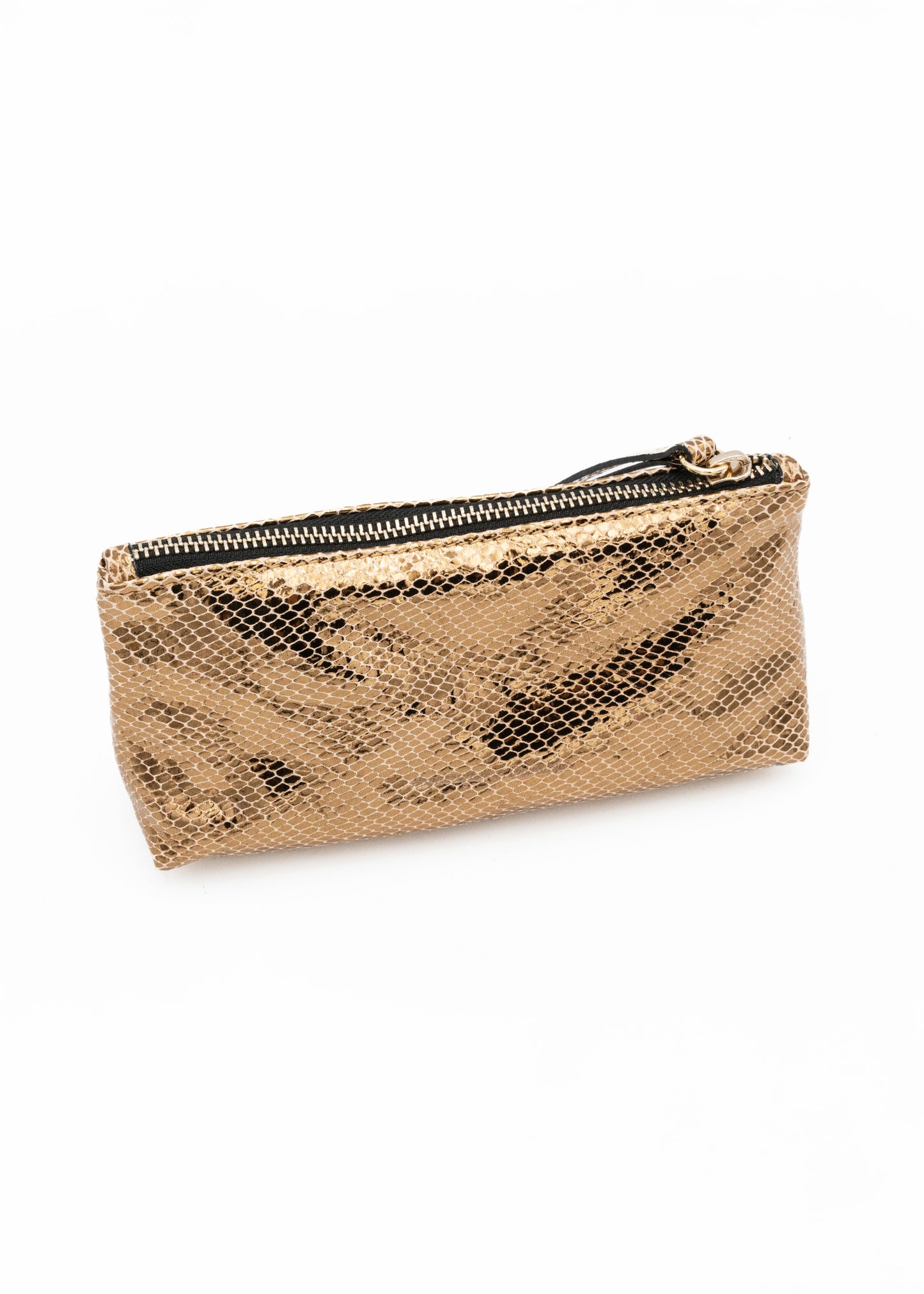 Candy Cane Leather Metal Golden Snake