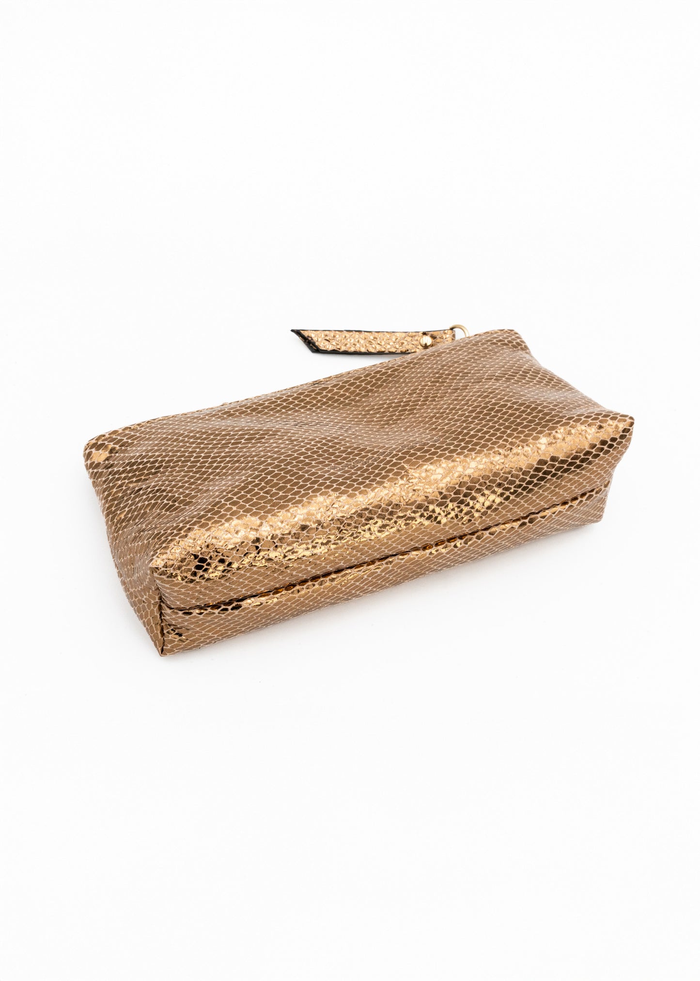 Candy Cane Leather Metal Golden Snake