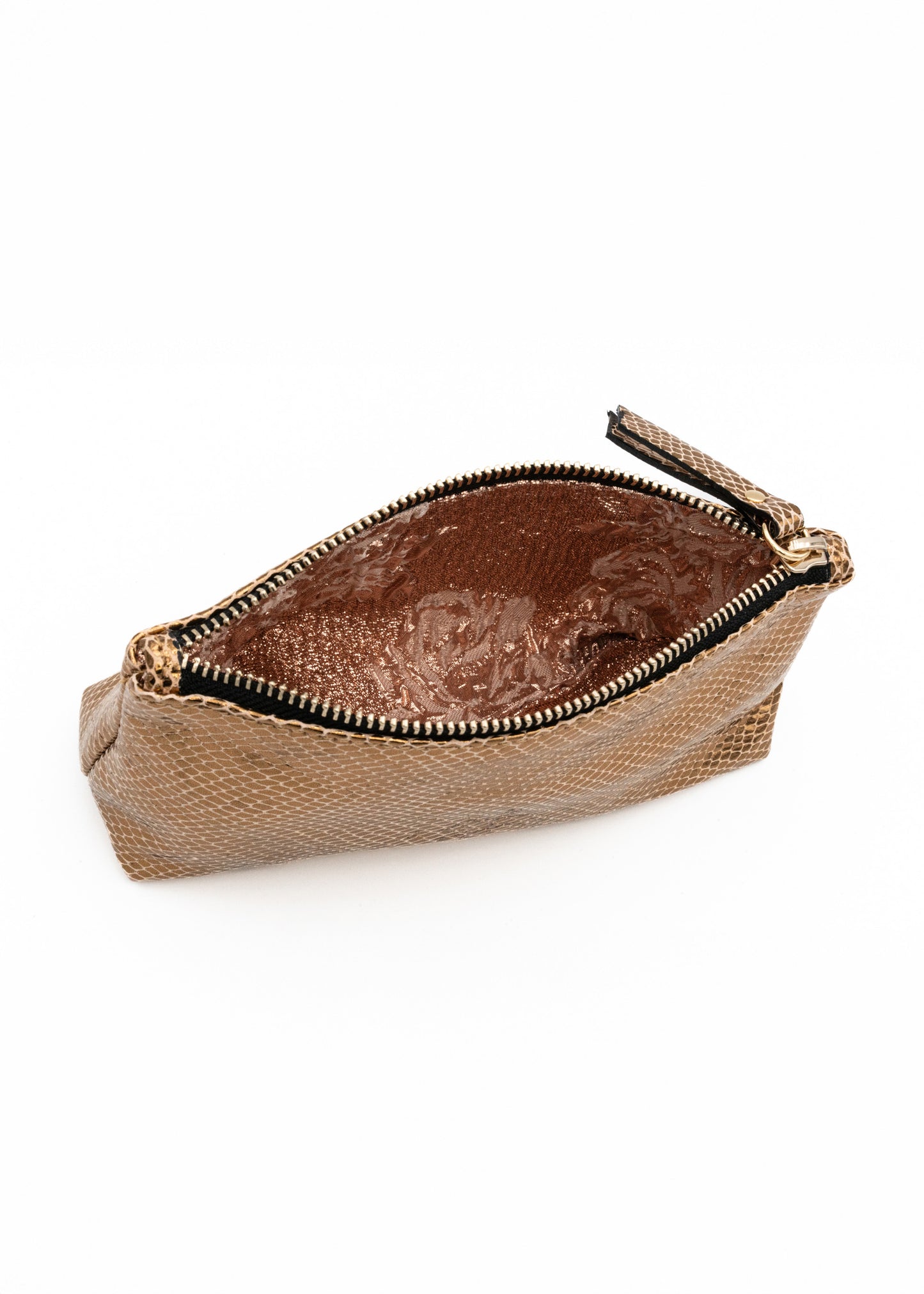 Candy Cane Leather Metal Golden Snake