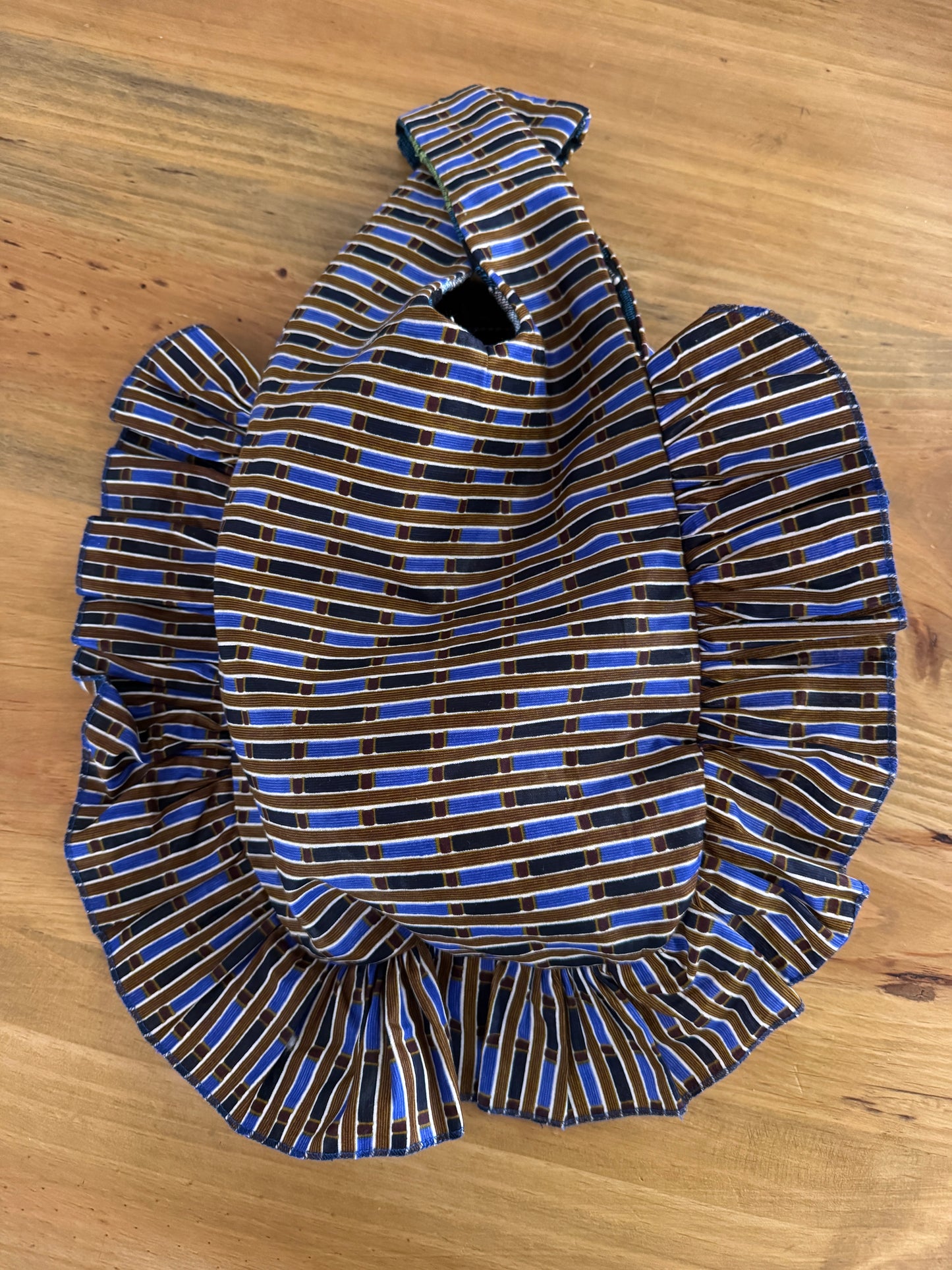 Sacoche Tote · Azul y marrón