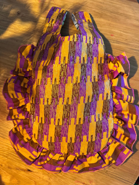 Sacoche Tote morado y dorado